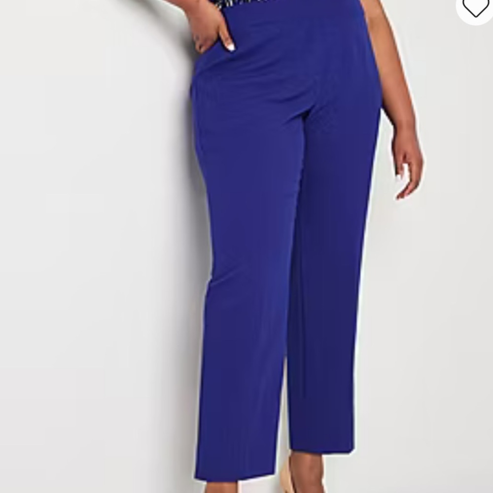 Vibrant Royal Blue Evan Piccone Size 12 Women's Professional Tailored Trousers - Picture 3 of 9